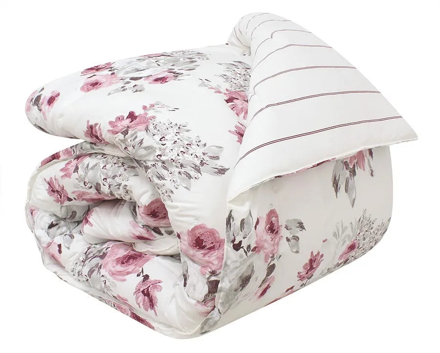 Kit Clássicos com 5 Peças - Edredom + Jogo de Cama Casal – Marsala