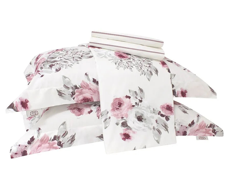 Kit Clássicos com 5 Peças - Edredom + Jogo de Cama Casal – Marsala