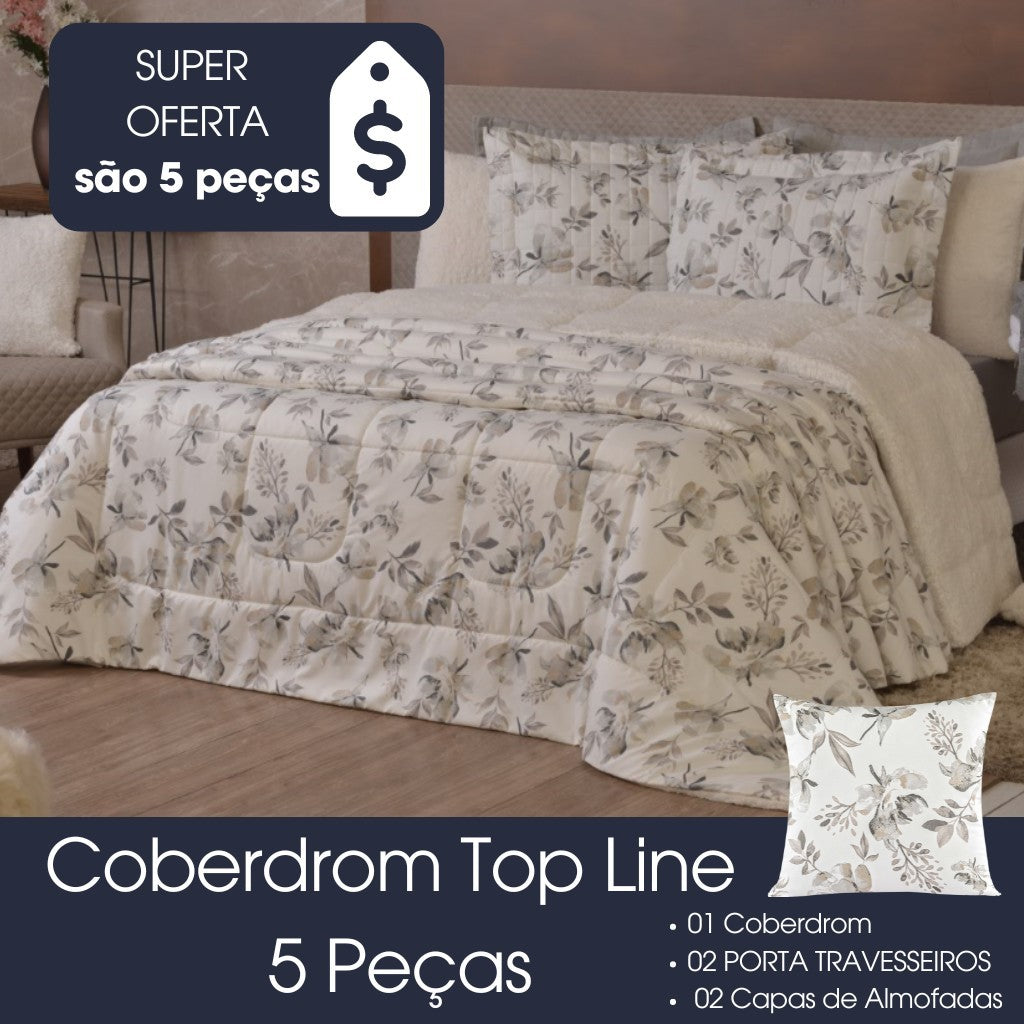 Kit Coberdrom Top Line Dupla Face Fleece / Sherpa – 5 Peças