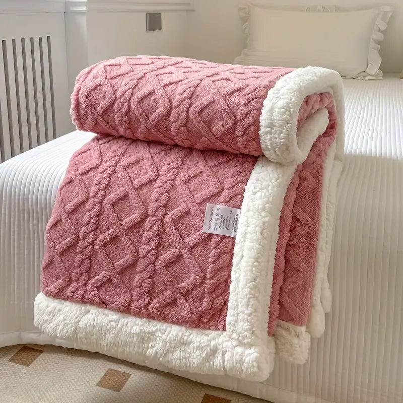 Cobertor Manta Glamour Dupla Face com Sherpa