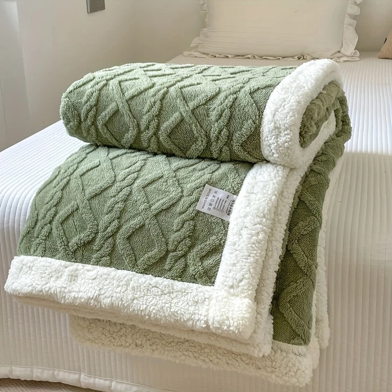 Cobertor Manta Glamour Dupla Face com Sherpa