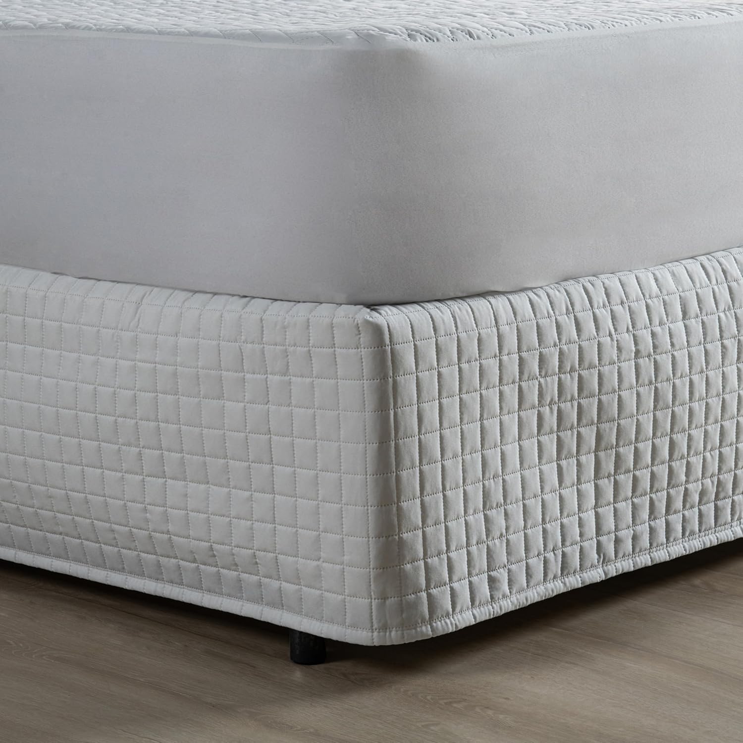 Saia Para Cama Box Matelada 150 Fios Quadriculada