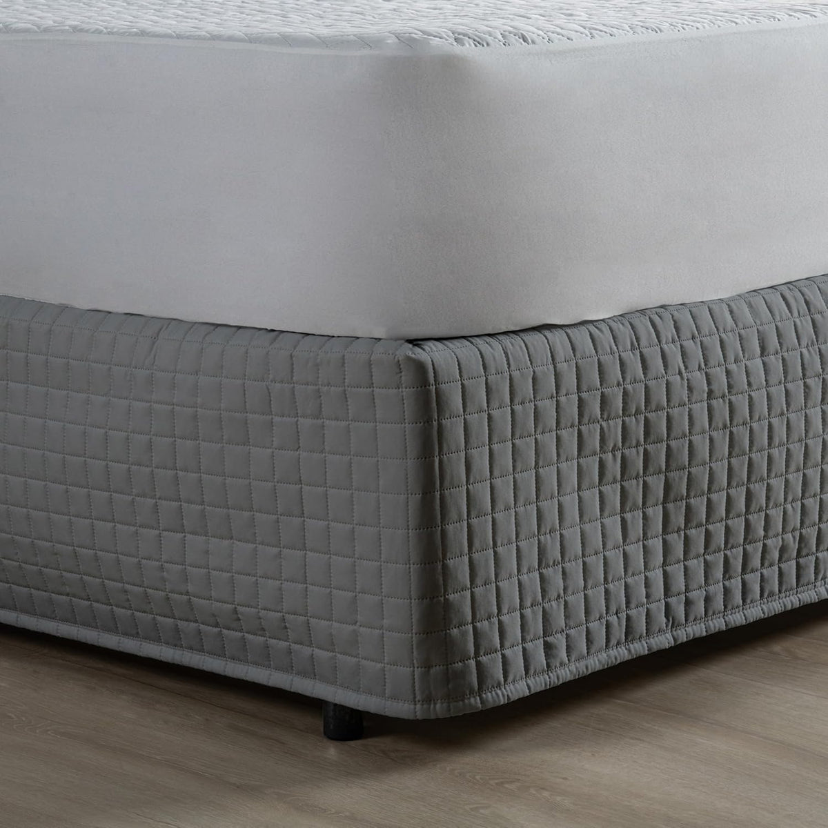 Saia Para Cama Box Matelada 150 Fios Quadriculada