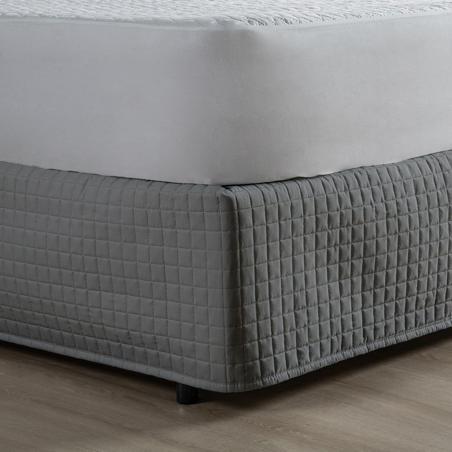 Saia Para Cama Box Matelada 150 Fios Quadriculada