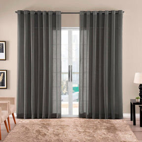 Cortina Gaze de Linho Sem Forro Para Janela Quarto e Sala
