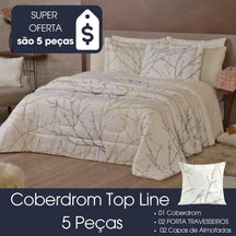 Kit Coberdrom Top Line Dupla Face Fleece / Sherpa – 5 Peças