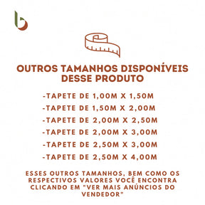Tapete De Sala Grande 100% Algodão Confortável e Prático! Lavável à Máquina