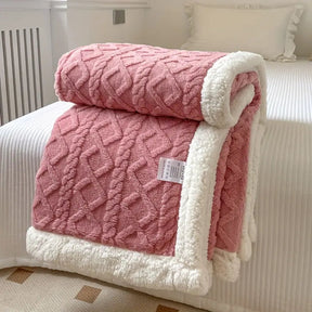 Cobertor Manta Glamour Dupla Face com Sherpa