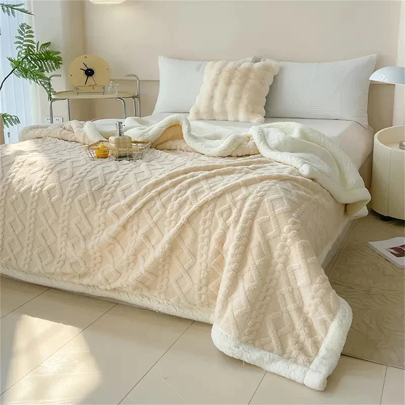 Cobertor Manta Glamour Dupla Face com Sherpa