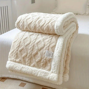 Cobertor Manta Glamour Dupla Face com Sherpa